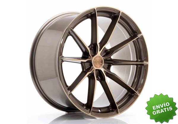 Llanta exclusiva Jr Wheels Jr37 20x10.5 Et20-40 5h Blank Platinum Bro Nze