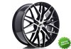 Llanta exclusiva Jr Wheels Jr28 21x9 Et15-45 5h Blank Gloss Black M Achined Face