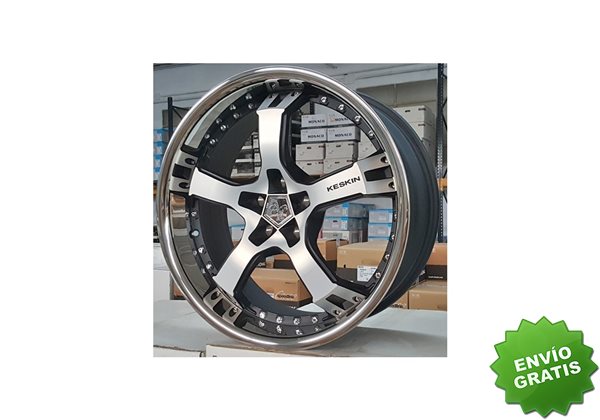 Llanta exclusiva Keskin Kt10 9x20 5x112 Et30 72.6 Black F.pol Ish