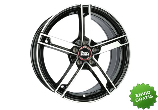 Llanta exclusiva Mam Mamw4 7.0jx17 5 112 Et48 66.6 Black Front Polish 