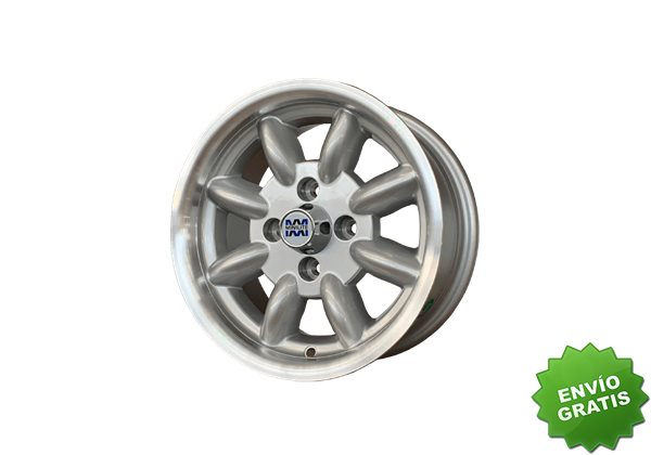 Llanta exclusiva Minilite Stilo 6x13 4x100 Et13 57.1 Silver