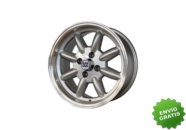 Llanta exclusiva Minilite Stilo 7x15 4x100 Et5 63.4 Silver