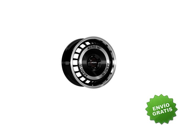 Llanta exclusiva Ronal R50 Aero 7.5x16 Et38 5x100 Negro -frente Pulid O