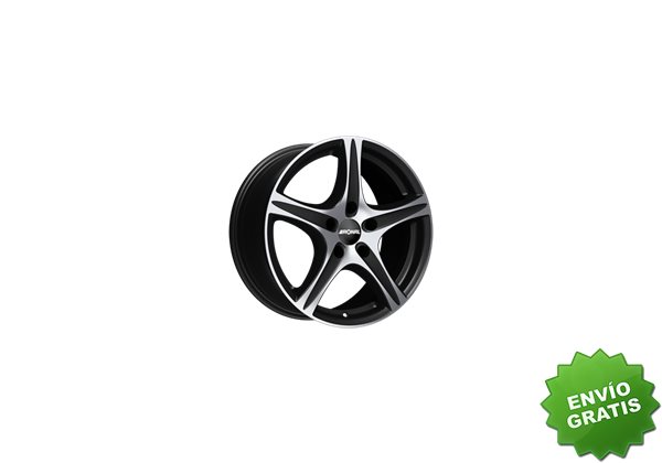 Llanta exclusiva Ronal R56 7.0x17 Et50 5x114.3 Negro Mate - Frente  Pulido