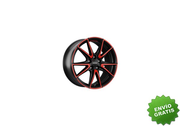 Llanta exclusiva Speedline Corse Sl6 Vettore Mcr 9.5x19 Et45 5x114.3  Jetblack Mate Radio Rojo