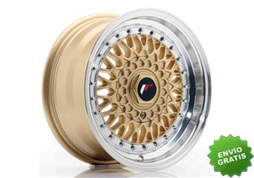 Llanta exclusiva Jr Wheels Jr9 15x7 Et20 4x100 108 Gold W Machined Li P