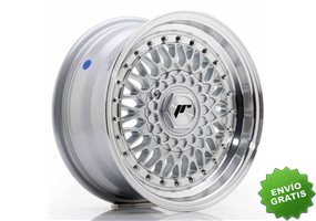 Llanta exclusiva Jr Wheels Jr9 15x7 Et20 4x100 108 Silver W Machined  Lip+silver Rivets