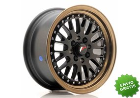 Llanta exclusiva Jr Wheels Jr10 15x7 Et30 4x100 108 Matt Black W Bron Ze Lip