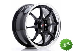 Llanta exclusiva Jr Wheels Jr5 15x7 Et35 4x100 Gloss Black W Machined  Lip