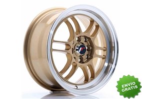 Llanta exclusiva Jr Wheels Jr7 15x7 Et38 4x100 114 Gold W Machined Li P