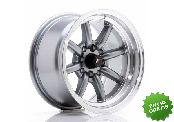 Llanta exclusiva Jr Wheels Jr19 14x8 Et-13 4x100 114 Gun Metal