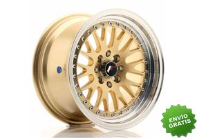 Llanta exclusiva Jr Wheels Jr10 15x8 Et15 4x100 114 Gold W Machined L Ip