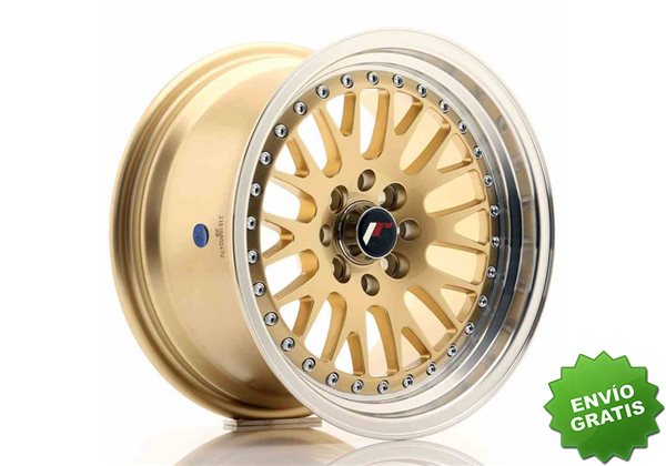 Llanta exclusiva Jr Wheels Jr10 15x8 Et15 4x100 114 Gold W Machined L Ip