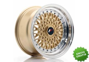 Llanta exclusiva Jr Wheels Jr9 15x8 Et20 4x100 108 Gold W Machined Li P