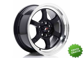 Llanta exclusiva Jr Wheels Jr12 15x7.5 Et26 4x100 108 Gloss Black