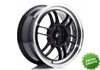 Llanta exclusiva Jr Wheels Jr7 16x7 Et38 4x100 114 Gloss Black W Mach Ined Lip