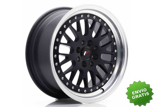 Llanta exclusiva Jr Wheels Jr10 16x7 Et30 4x100 108 Matt Black W Mach Ined Lip