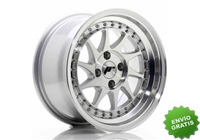 Llanta exclusiva Jr Wheels Jr26 15x8 Et5 4x100 Silver Machined Face