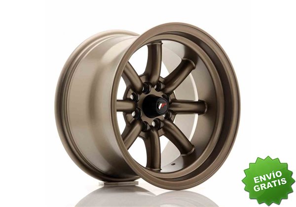 Llanta exclusiva Jr Wheels Jr19 15x9 Et-13 4x100 108 Matt Bronze