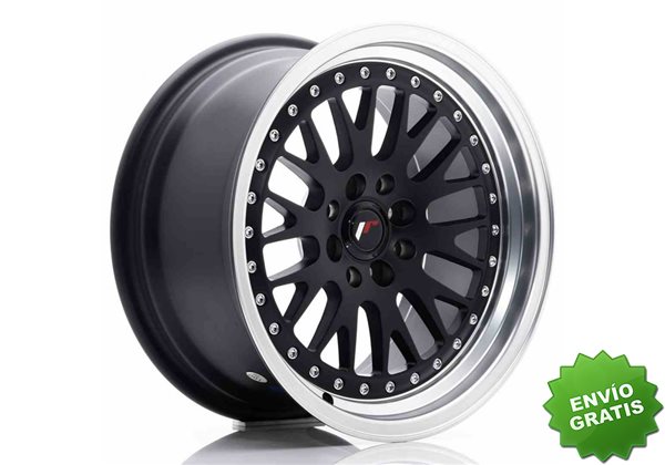 Llanta exclusiva Jr Wheels Jr10 16x8 Et20 4x100 108 Matt Black W Mach Ined Lip