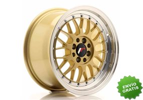 Llanta exclusiva Jr Wheels Jr23 16x8 Et20 4x100 108 Gold W Machined L Ip