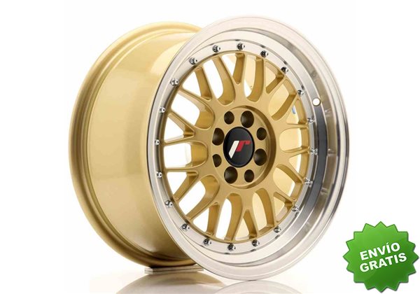 Llanta exclusiva Jr Wheels Jr23 16x8 Et20 4x100 108 Gold W Machined L Ip