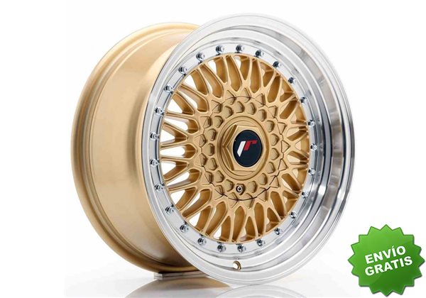 Llanta exclusiva Jr Wheels Jr9 16x7.5 Et25 4x100 108 Gold W Machined  Lip