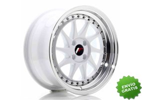 Llanta exclusiva Jr Wheels Jr26 16x8 Et30 4x100 White W Machined Lip