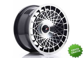 Llanta exclusiva Jr Wheels Jr14 15x8 Et20-25 Blank Gloss Black Machin Ed Face