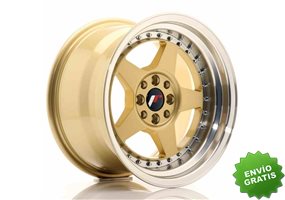 Llanta exclusiva Jr Wheels Jr6 16x9 Et20 4x100 108 Gold W Machined Li P