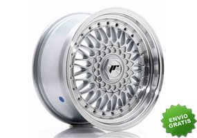 Llanta exclusiva Jr Wheels Jr9 16x8 Et25 4x100 108 Silver W Machined  Lip+silver Rivets