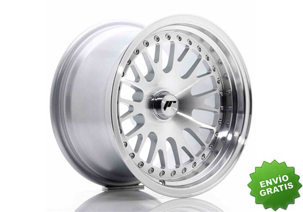 Llanta exclusiva Jr Wheels Jr10 15x9 Et0-20 Blank Silver Machined Fac E