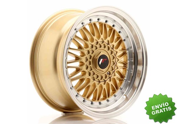 Llanta exclusiva Jr Wheels Jr9 17x8.5 Et20 4x100 108 Gold W Machined  Lip