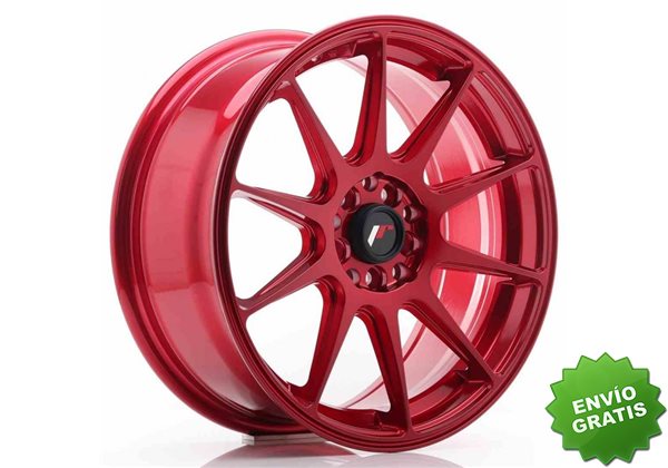 Llanta exclusiva Jr Wheels Jr11 17x7.25 Et35 5x100 114.3 Platinum Red