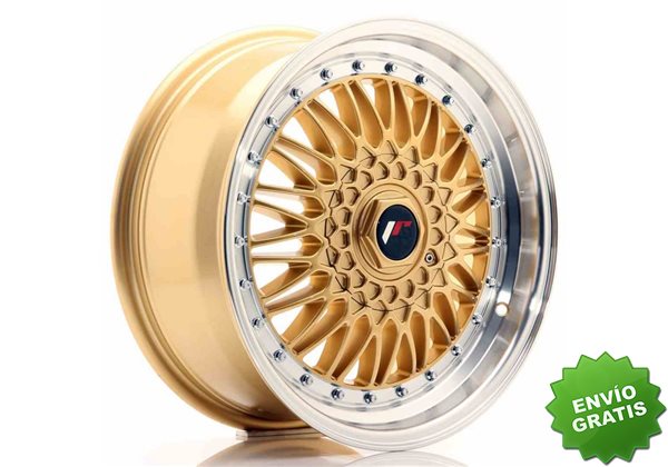Llanta exclusiva Jr Wheels Jr9 17x7.5 Et35 4x100 108 Gold W Machined  Lip