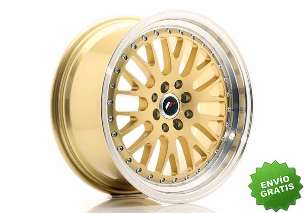 Llanta exclusiva Jr Wheels Jr10 17x8 Et35 4x100 114 Gold W Machined L Ip