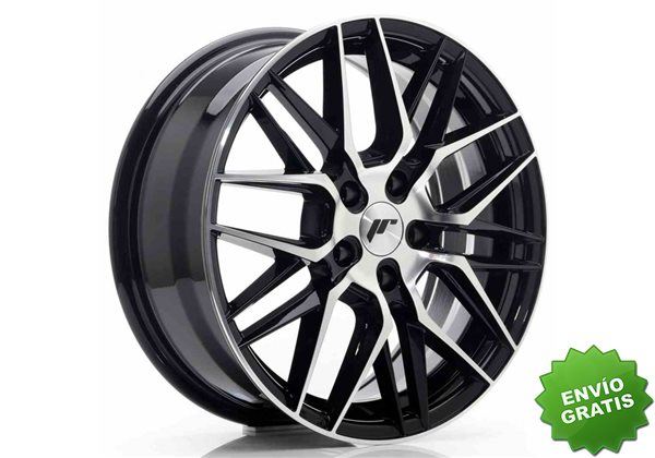 Llanta exclusiva Jr Wheels Jr28 17x7 Et40 5x112 Gloss Black Machined% 20face