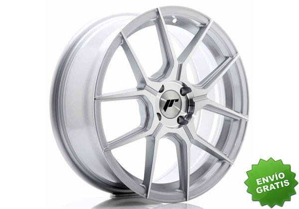 Llanta exclusiva Jr Wheels Jr30 17x7 Et40 4x100 Silver Machined Face