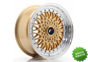 Llanta exclusiva Jr Wheels Jr9 16x7.5 Et25 Blank Gold W Machined Lip