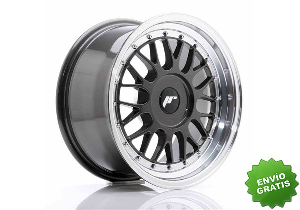 Llanta exclusiva Jr Wheels Jr23 16x8 Et20-45 Blank Hyper Gray W Machi Ned Lip