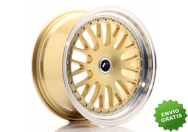 Llanta exclusiva Jr Wheels Jr10 17x8 Et35 Blank Gold W Machined Lip