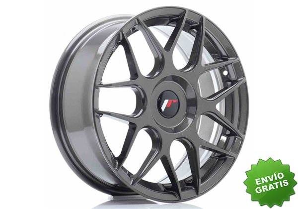 Llanta exclusiva Jr Wheels Jr18 17x7 Et20-40 Blank Hyper Gray