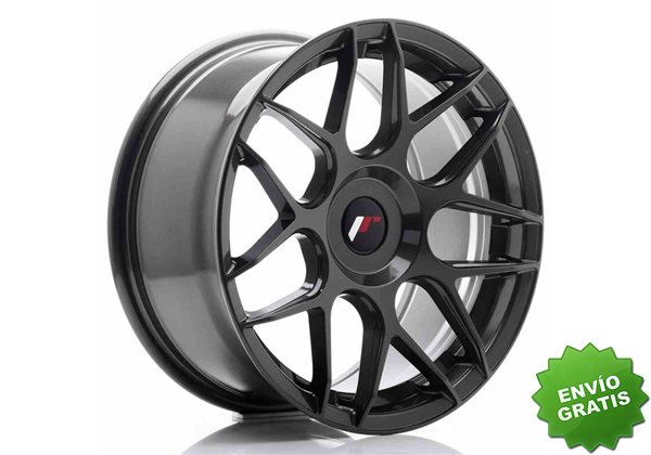 Llanta exclusiva Jr Wheels Jr18 17x8 Et35 Blank Hyper Gray