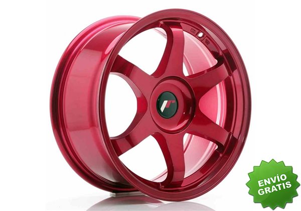 Llanta exclusiva Jr Wheels Jr3 17x8 Et35 Blank Platinum Red