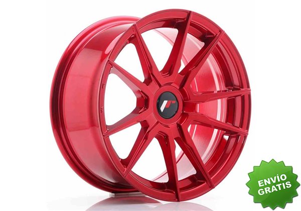 Llanta exclusiva Jr Wheels Jr21 17x8 Et35 Blank Platinium Red