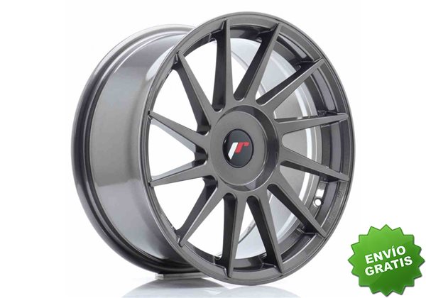 Llanta exclusiva Jr Wheels Jr22 17x8 Et25-35 Blank Hyper Gray