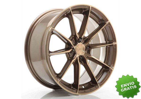 Llanta exclusiva Jr Wheels Jr37 17x8 Et40 4x100 Platinum Bronze