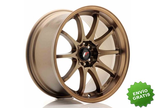 Llanta exclusiva Jr Wheels Jr5 18x9.5 Et22 5x100 114.3 Dark Anodized  Bronze