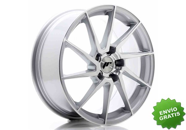 Llanta exclusiva Jr Wheels Jr36 18x8 Et35 5x120 Silver Brushed Face