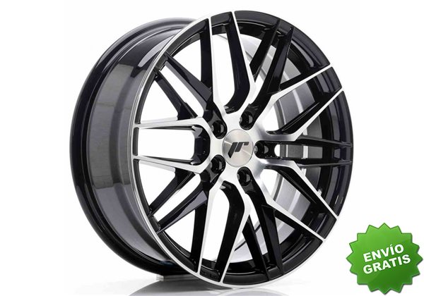 Llanta exclusiva Jr Wheels Jr28 18x7.5 Et40 5x112 Gloss Black Machine D Face